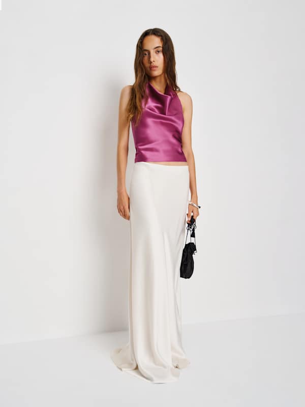 Tali Silk Top - Hibiscus Tea