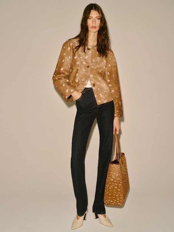 Sofia Tote - Fawn Haircalf