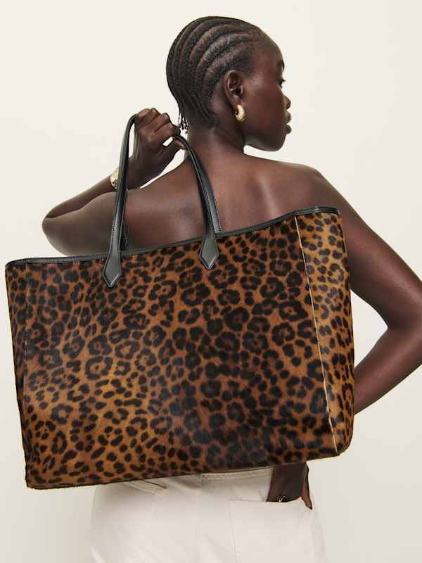 Sofia Tote - Leopard Haircalf