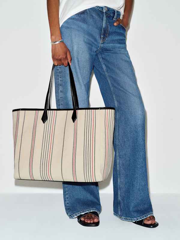Sofia Tote - Multi Stripe Canvas