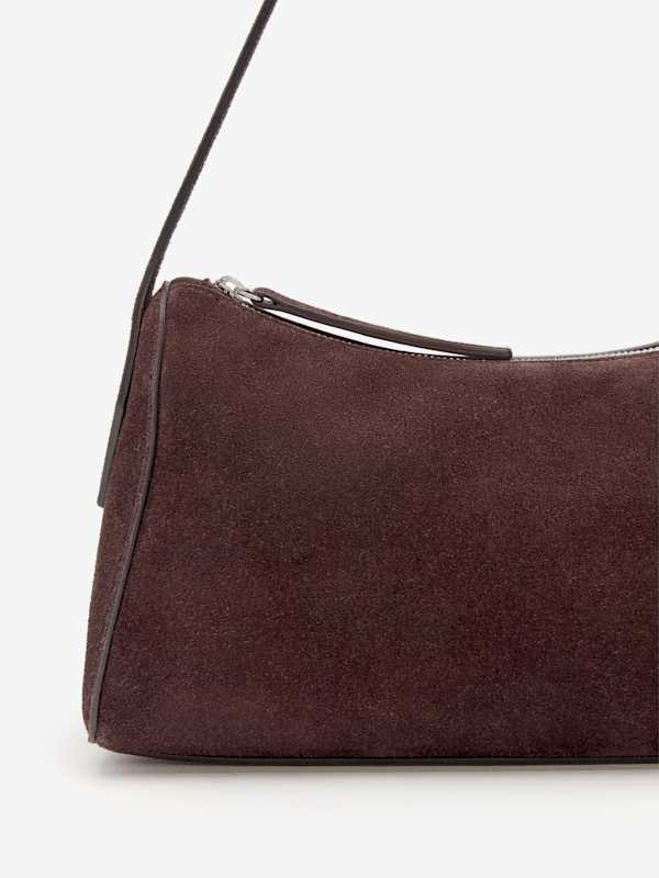 Hannah Shoulder Bag - Espresso Suede
