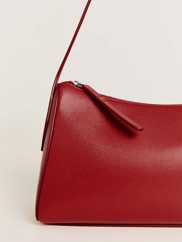Hannah Shoulder Bag - Lipstick Leather