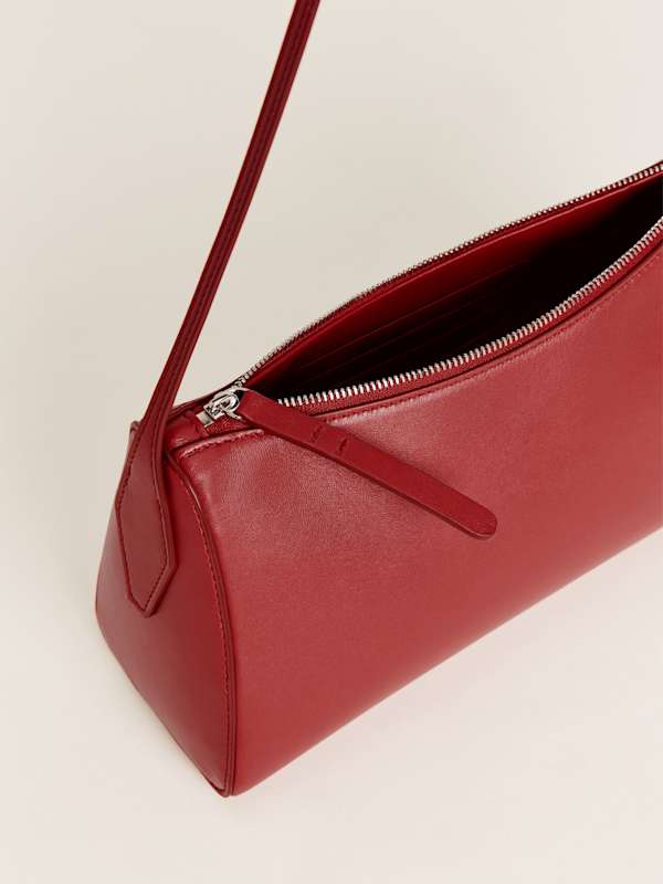 Hannah Shoulder Bag - Lipstick Leather