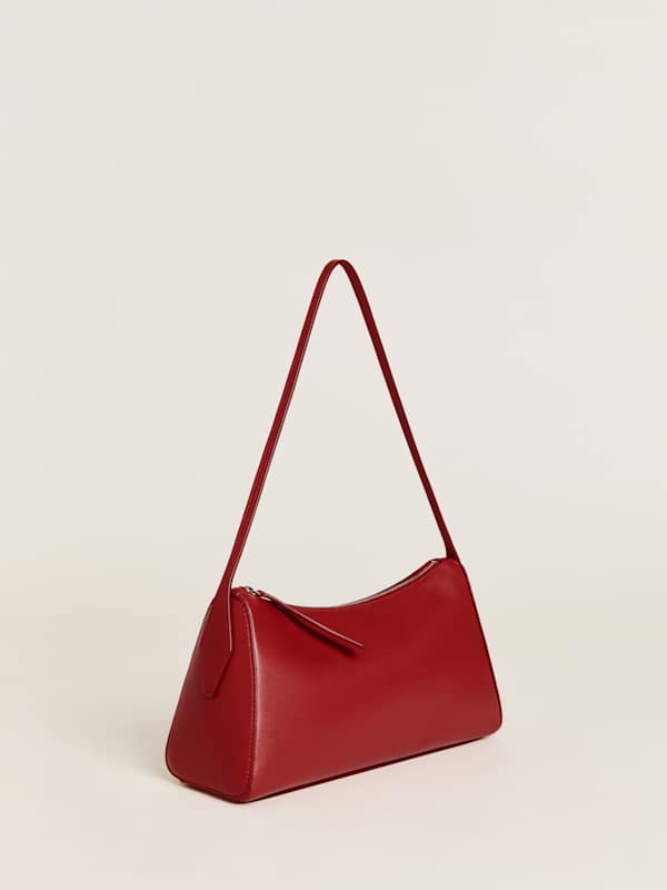 Hannah Shoulder Bag - Lipstick Leather
