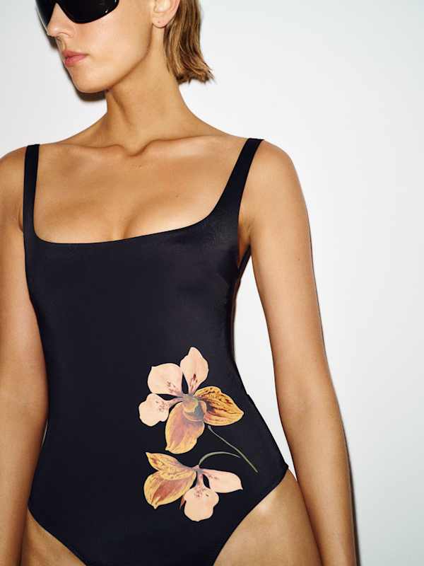 Wailea One Piece Swimsuit - Painted Orchid Placement