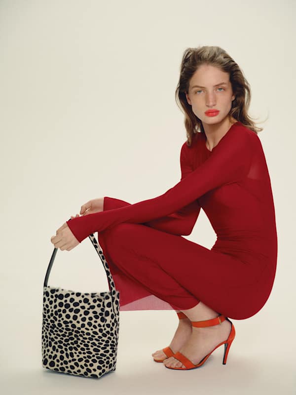 Rene Mesh Knit Dress - Sundried Tomato