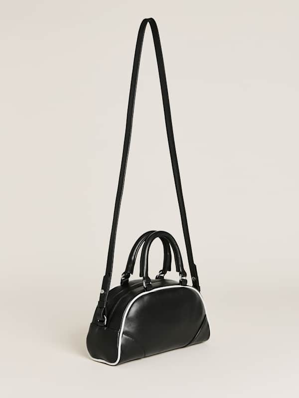 Claudia Mini Bag - Black White Leather