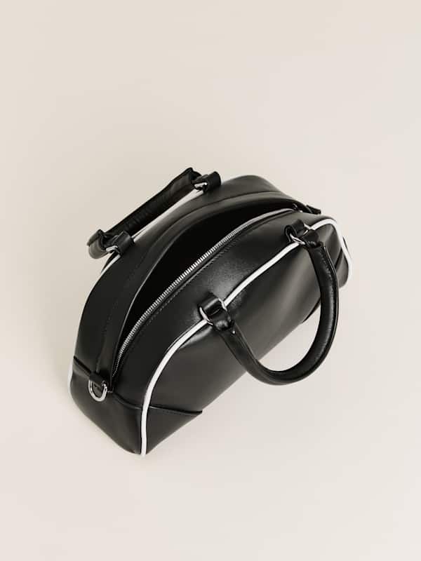Claudia Mini Bag - Black White Leather