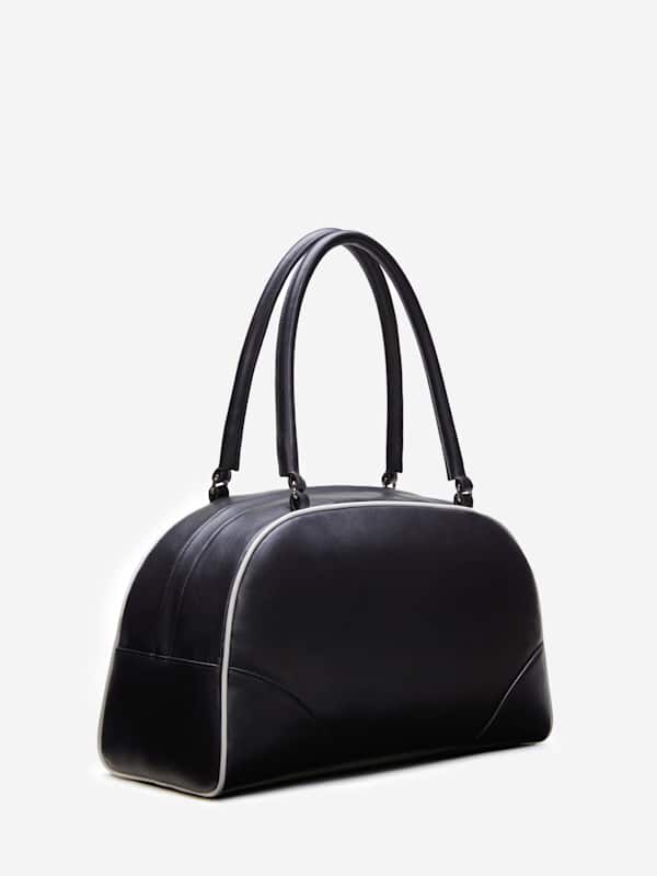 Arianna Bag - Black White Leather