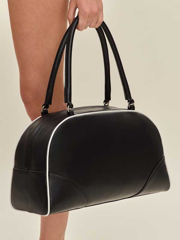 Arianna Bag - Black White Leather