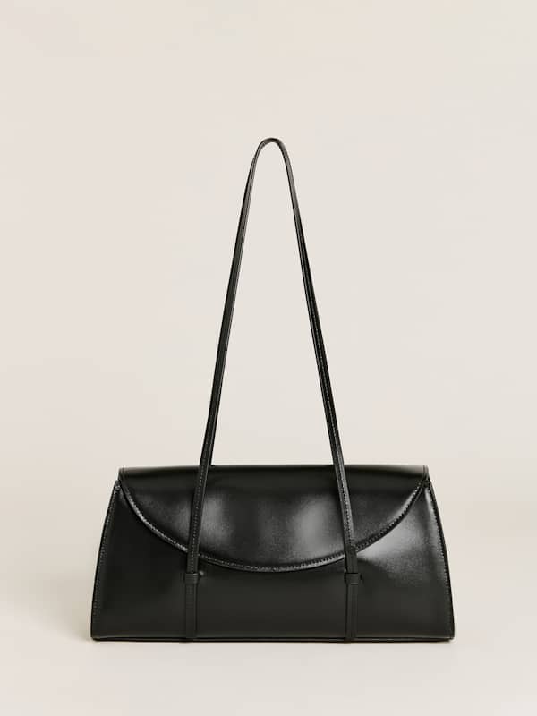 Elena Shoulder Bag - Black Leather