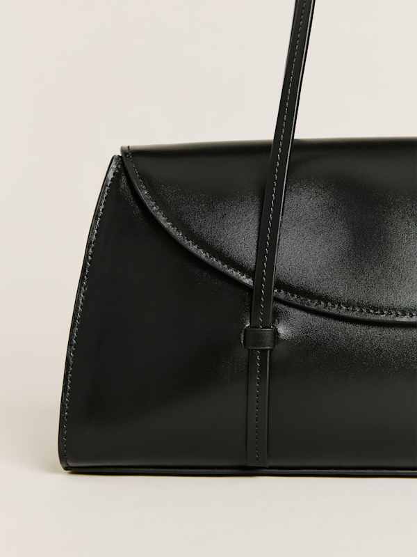 Elena Shoulder Bag - Black Leather