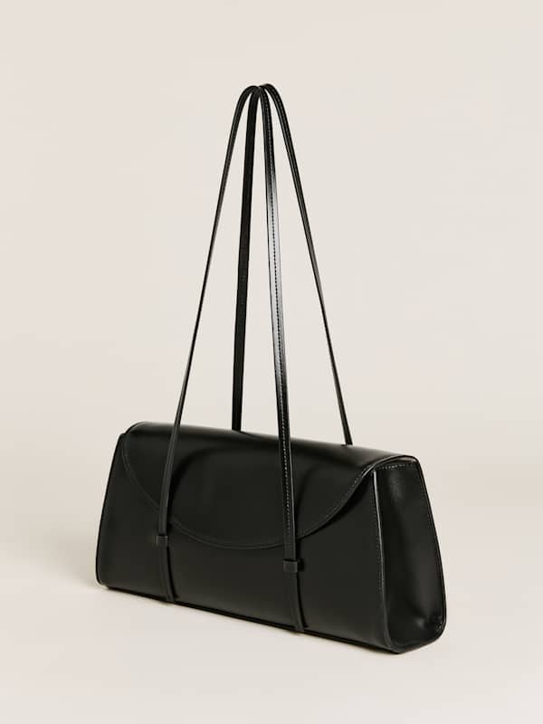 Elena Shoulder Bag - Black Leather