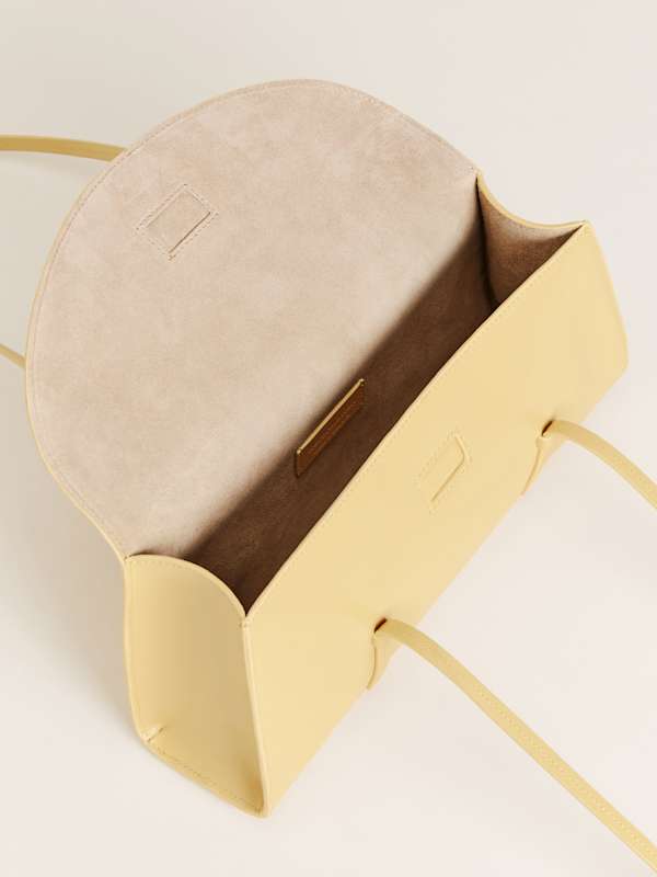 Elena Shoulder Bag - Lemon Custard Leather