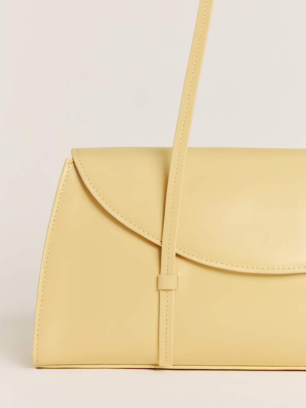 Elena Shoulder Bag - Lemon Custard Leather