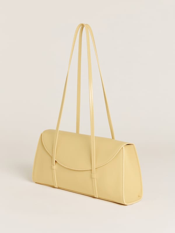 Elena Shoulder Bag - Lemon Custard Leather