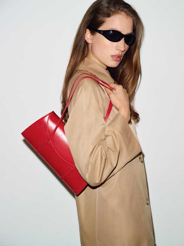 Elena Shoulder Bag - Poppy Leather