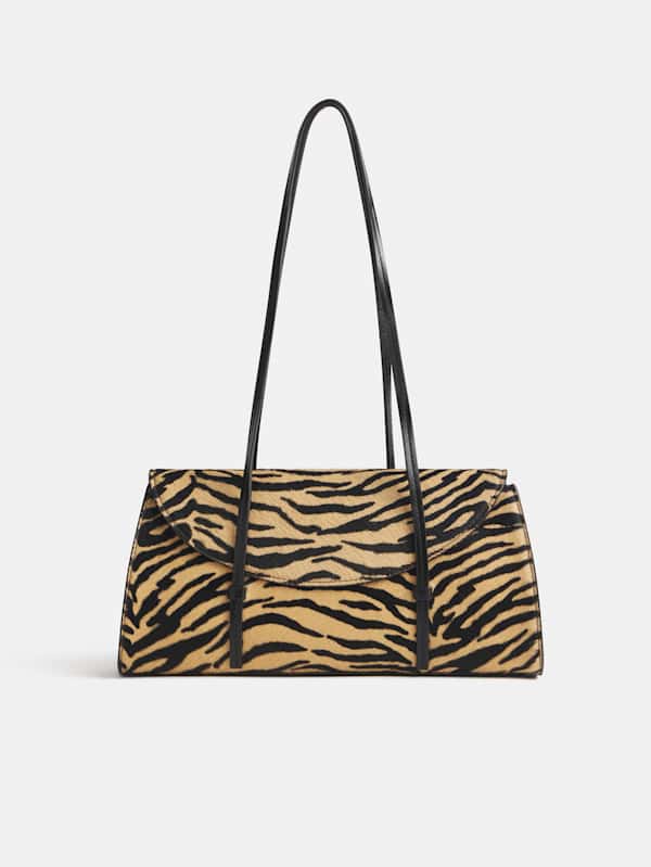 Elena Shoulder Bag - Warm Tiger Haircalf