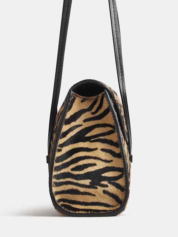Elena Shoulder Bag - Warm Tiger Haircalf