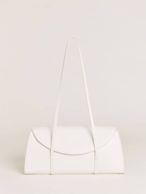 Elena Shoulder Bag - White Leather