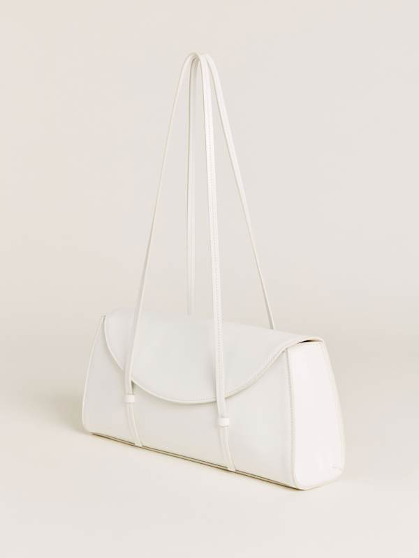 Elena Shoulder Bag - White Leather
