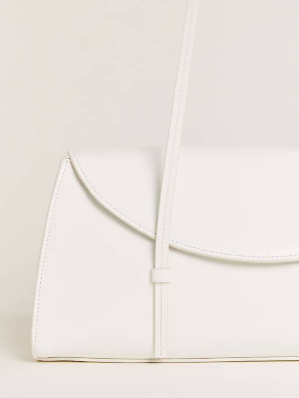 Elena Shoulder Bag - White Leather