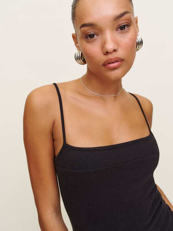 Chloe Knit Shrug Dress Set - Black