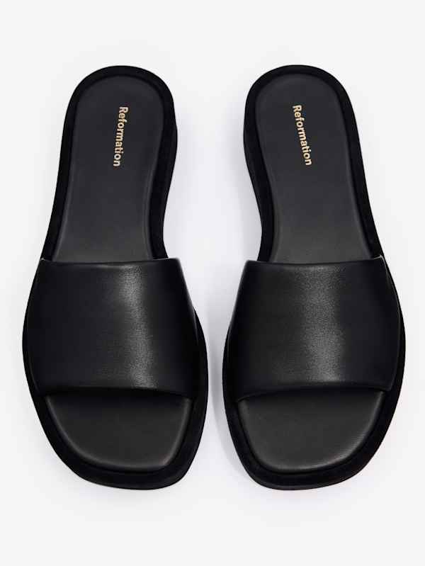 Esme Platform Sandal - Black Suede Leather