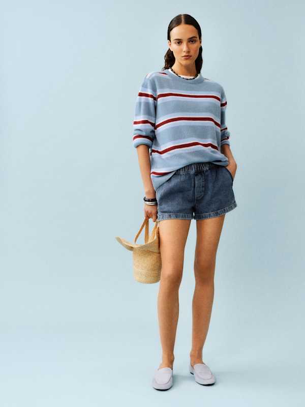 Theo Low Rise 2.5 Pull On Denim Shorts - Chrissie