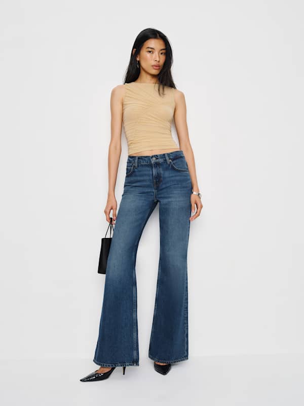 Kara Low Rise Loose Flare Jeans - Donner