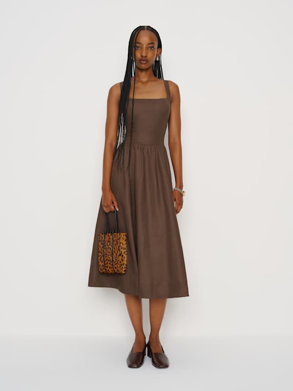 Janu Linen Dress - Chocolate Cake