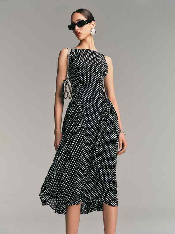 Anelis Dress - Caviar Dot