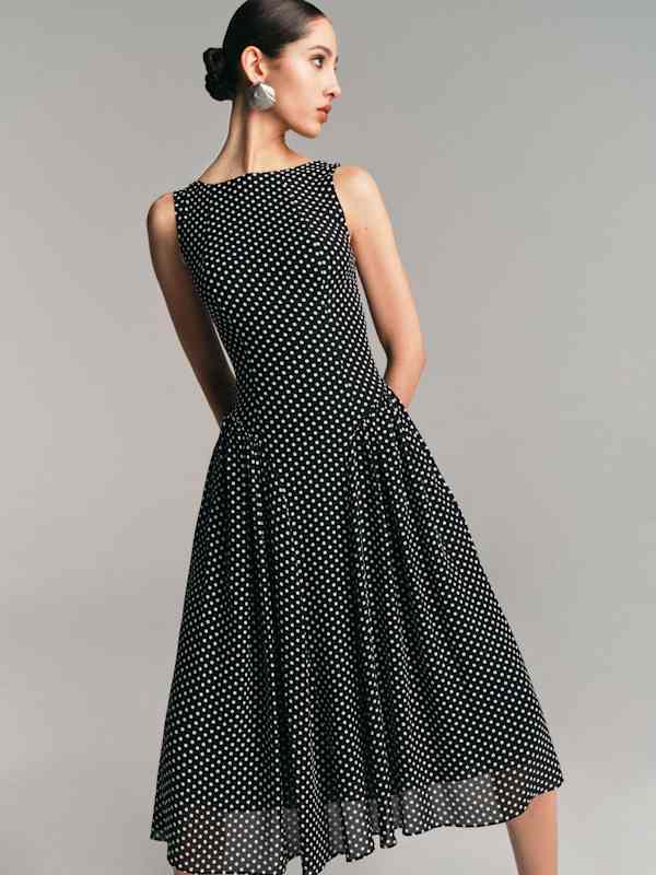 Anelis Dress - Caviar Dot