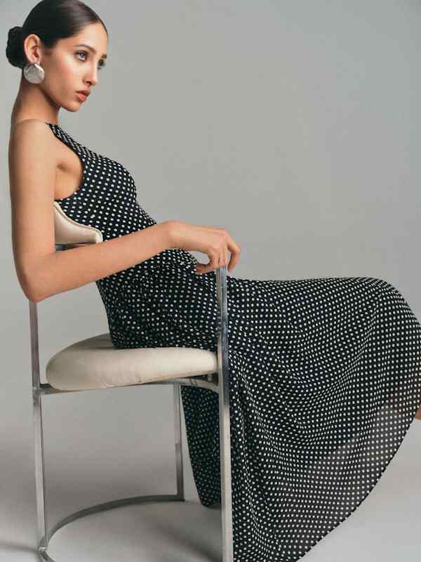 Anelis Dress - Caviar Dot