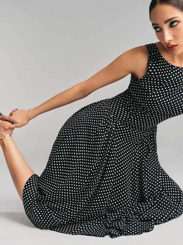 Anelis Dress - Caviar Dot