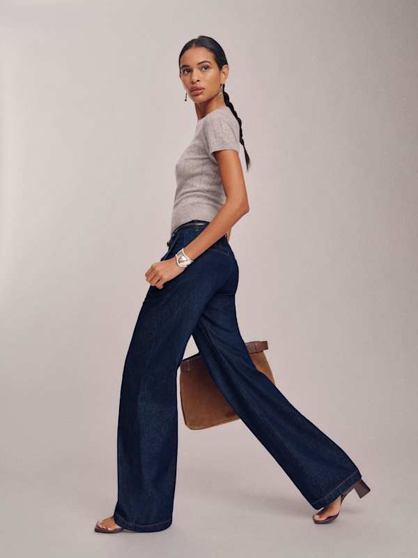 Elio Low Rise Denim Trouser - Marion