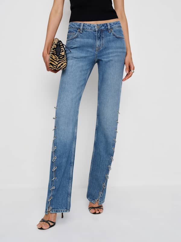 Inez Low Rise Bootcut Jeans - Leech