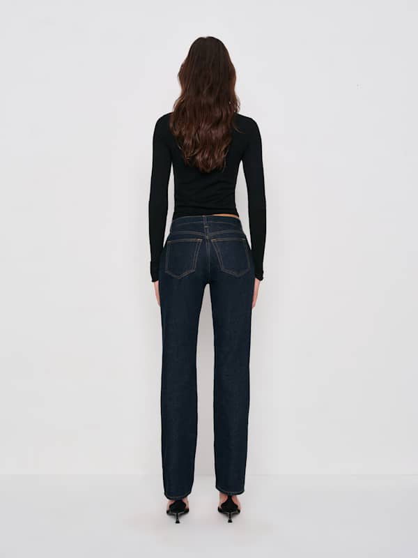 Greer Mid Rise Straight Jeans - Ondine