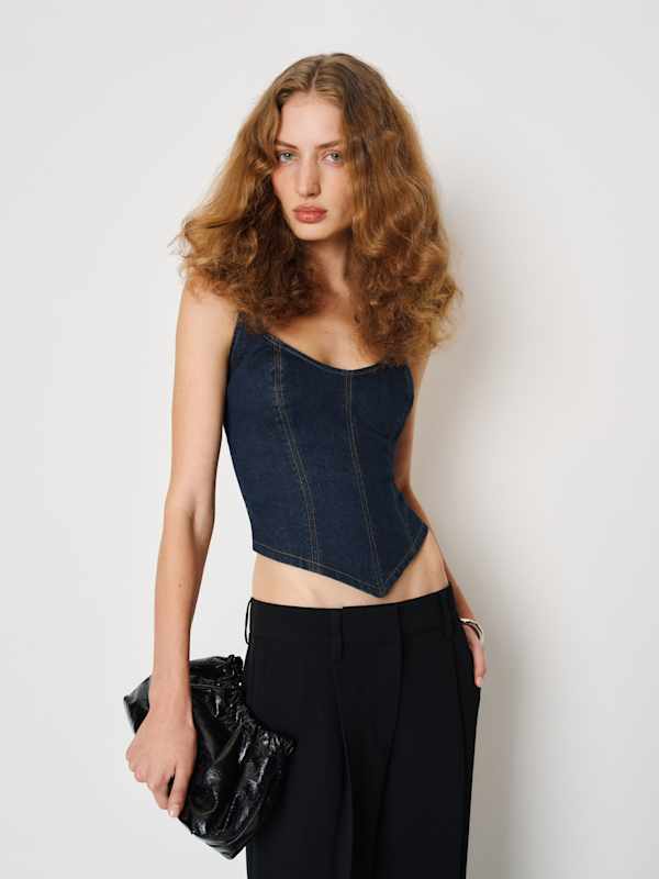 Rebecca Super Stretch Denim Top - Lamond