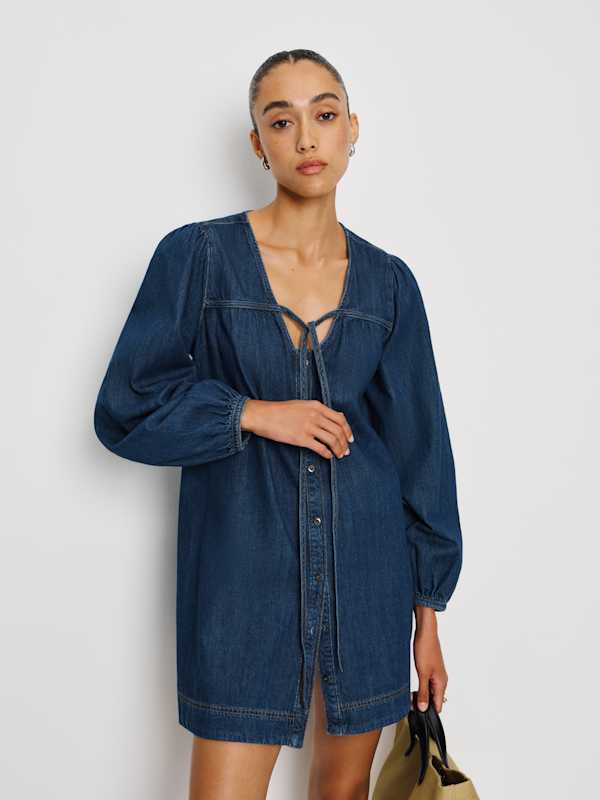 Elowen Denim Mini Dress - Ithaca
