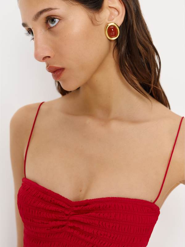 Janessa Dress - Lipstick