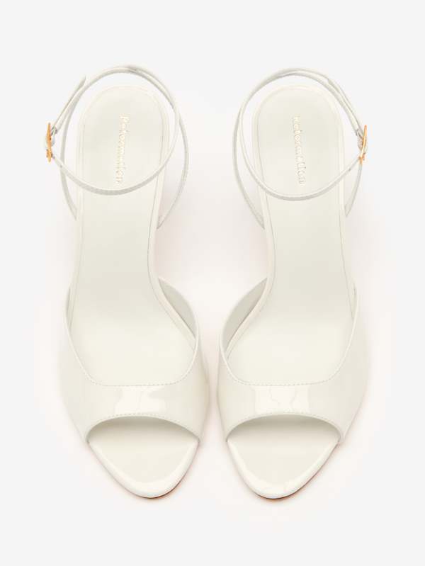 Noey Heeled Sandal - White Patent