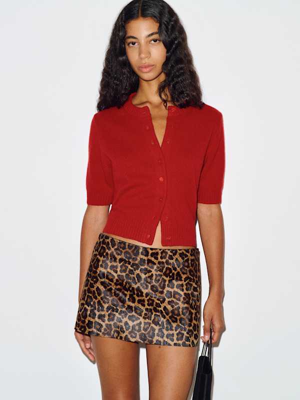 Maude Cashmere Cardigan - Lipstick