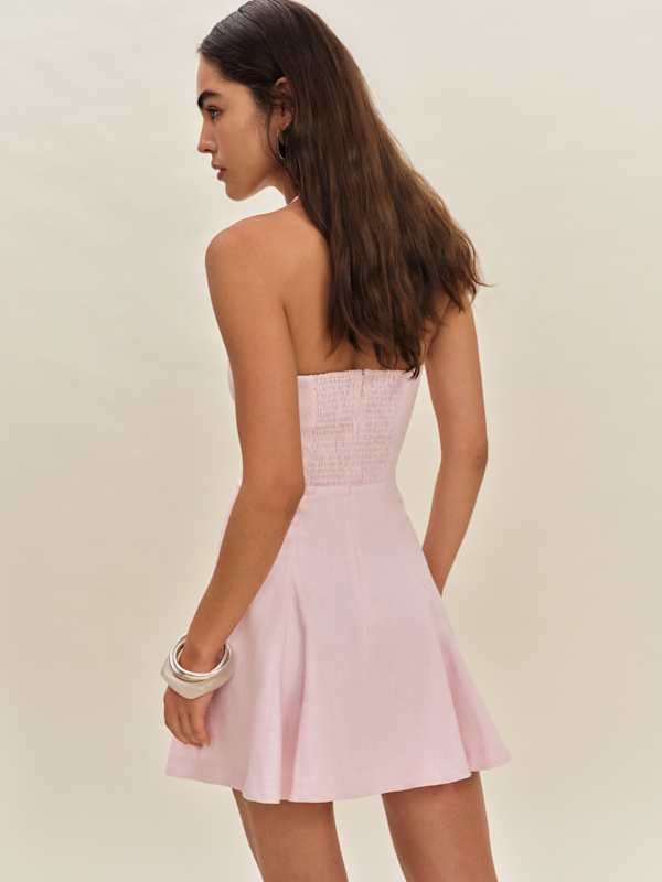 Derin Linen Dress - Cherry Blossom