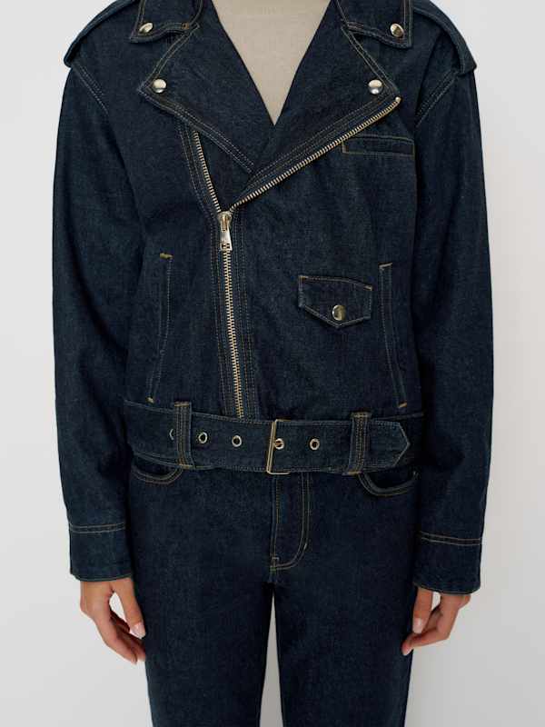 Senna Denim Moto Jacket - Ondine