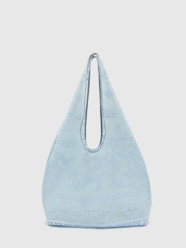 Aurelia Tote Bag - Mist Blue Floral Lace