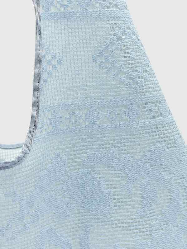 Aurelia Tote Bag - Mist Blue Floral Lace