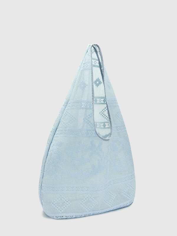 Aurelia Tote Bag - Mist Blue Floral Lace
