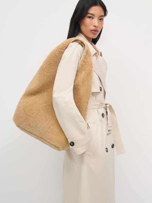 Aurelia Tote Bag - Natural Shearling