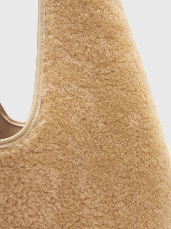 Aurelia Tote Bag - Natural Shearling